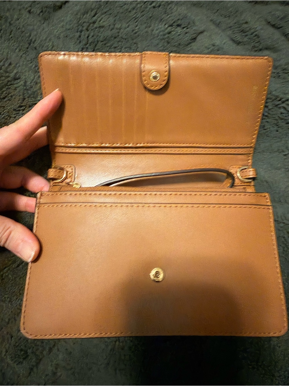 Michael Kors Brown and Tan Crossbody Wallet - Picture 3 of 4